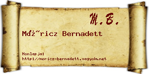 Móricz Bernadett névjegykártya